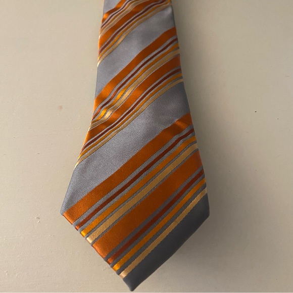 Alfani Diagonal Stripe Silk Tie - Picture 2 of 4